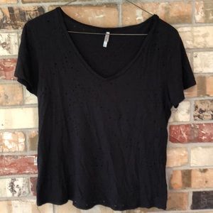 Ripped Black T-Shirt
